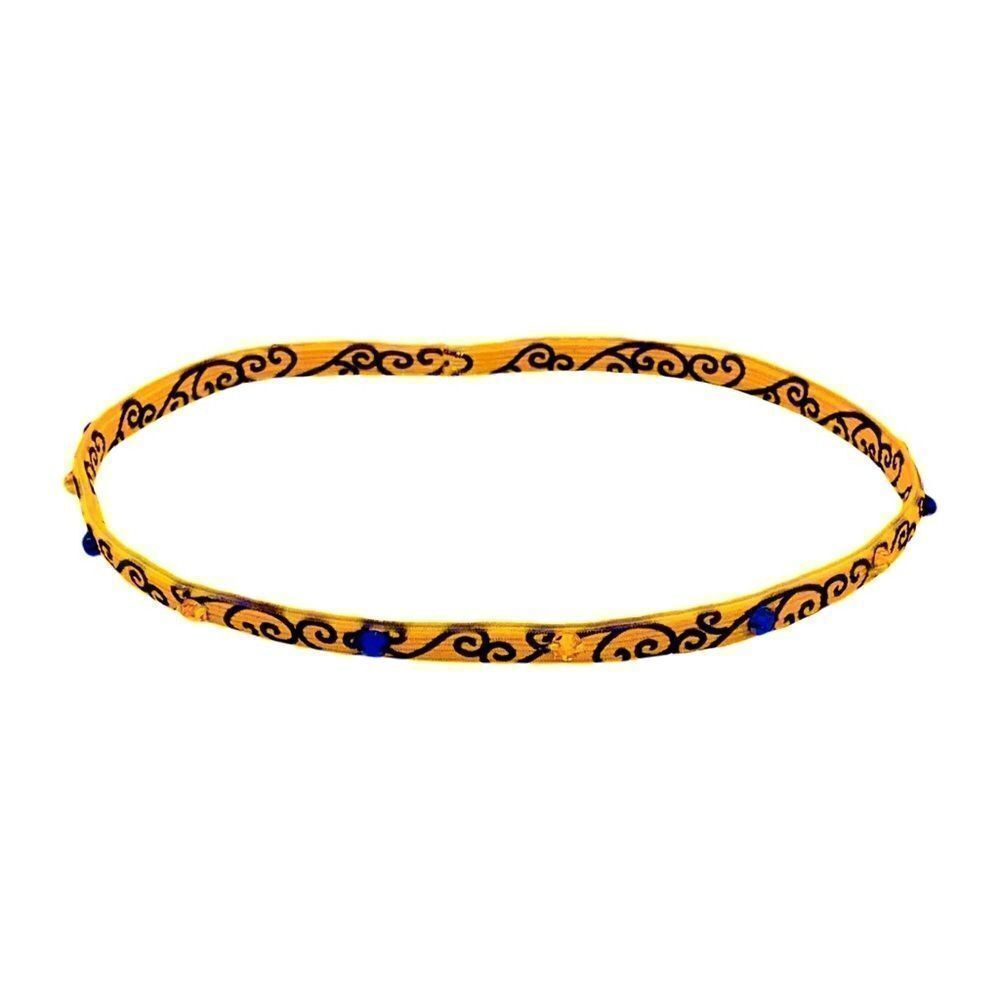 Yellow Purple Jeweled Elastic Headband - Picture 1 of 2